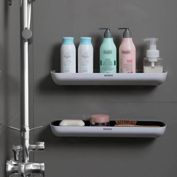 🚿 Easy Mount Bathroom Storage Shelf - No Drilling Required – dessove