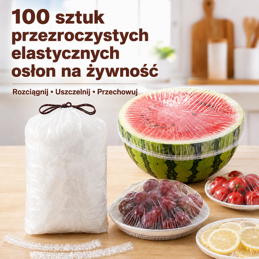 ✨🥗 💥Worki do przechowywania świeżości – 100 szt. wielokrotnego użytku, PEHD/PEBD i elastyczne.