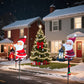 Wczaruj świąteczną atmosferę! 🎅 Lampa solarna Święty Mikołaj – magiczne światło wypełnia ogród świątecznym blaskiem. ✨