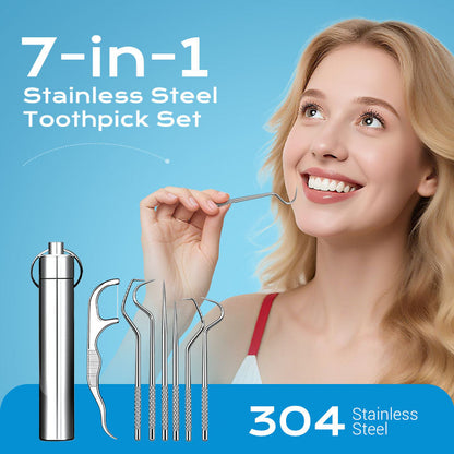 【🔥1+1 gratis🔥】🦷 Precyzyjna stalowa nić dentystyczna z ultracienką końcówką 0,1 mm