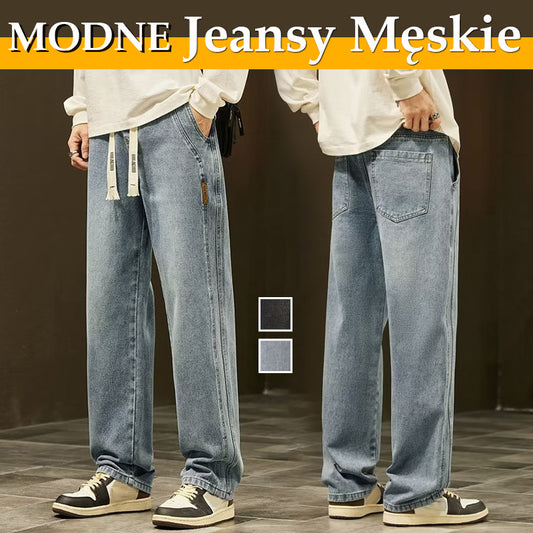 🥳Premiera nowego produktu💐Męskie luźne proste dżinsy