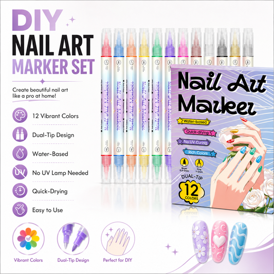 ⏳Ograniczona czasowo zniżka 50%⏰Zestaw markerów do zdobienia paznokci DIY💅💞