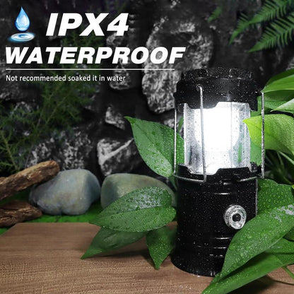 💡 Solarna, ładowalna latarnia kempingowa – składana LED, wodoodporna IPX5 💧 Magnetyczna podstawa i składany haczyk 🏔️ Idealna na kemping, wędrówki i awarie prądu 🔋
