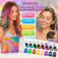 🎨 Zestaw 12 kolorów kredy do włosów –  OFERTA LIMITOWANA!✨ Tymczasowa, łatwa w zmyciu, idealna na imprezy, Halloween i karnawał. 💃Z aplikatorami w zestawie – szybka i prosta zmiana stylizacji! 🌈