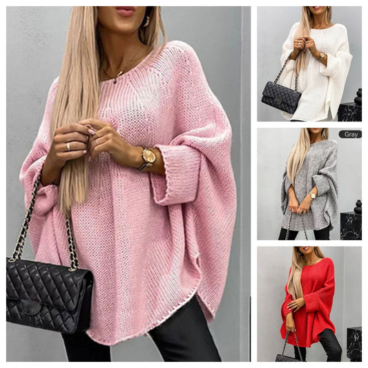 💝Elegancki sweter damski z dzianiny z pelerynką