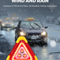 🔥 Bezpieczeństwo jazdy — wielofunkcyjne światło awaryjne zasilane energią słoneczną