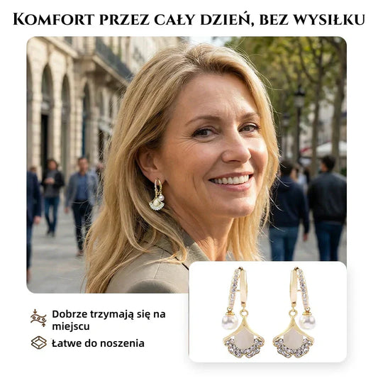 ✨Kolczyki liście miłorzębu z perłami – elegancja i blask w każdej chwili!