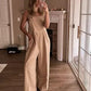 💖Letnia wyprzedaż 💖 Bawełniany kombinezon z szerokimi nogawkami plus size