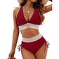 🩱2-częściowy zestaw bikini z dekoltem w szpic
