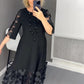 👗【M-3XL】Kwiecista sukienka z długim rękawem