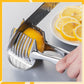 🍋 Kreatywne narzędzie kuchenne do krojenia w plastry – ręczna krajalnica ze stopu aluminium (materiał bezpieczny w kontakcie z żywnością) oraz uchwyt ułatwiający szybkie krojenie cytryn, pomidorów, cebuli i miękkich owoców lub warzyw