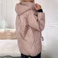 ❄️ Modny damski płaszcz parka z wysokim kołnierzem i długością do bioder