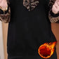 Elegancki zagęszczony ciepły top w panterkę