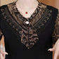 Elegancki zagęszczony ciepły top w panterkę