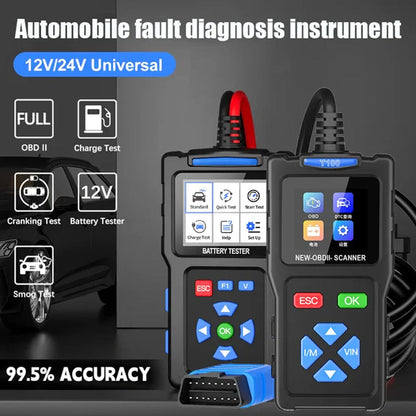 💥BT100 Tester akumulatorów samochodowych Tester obciążeniowy 12 V