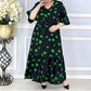 💝Elegancka sukienka w kropki plus size z dekoltem w szpic