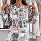 🔥👗Kwiecisty top z odkrytymi ramionami i dwuczęściowy zestaw ze spódnicą maxi