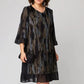 Damskie luźne sukienki w pionowe paski Plus Size Plus Size