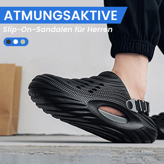 💥【EU40-45】⚡ Męskie oddychające sandały wsuwane slip-on