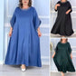 Sukienka damska plus size z perłową ozdobą