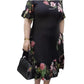 👗Elegancka falbaniasta sukienka z nadrukiem Plus Size