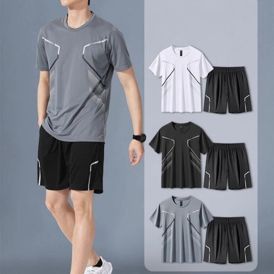 ✨Męski zestaw szybkoschnącej koszulki i szortów🏃‍♂️👕