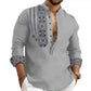 👔Koszula męska z kołnierzykiem stojącym Casual Shirt