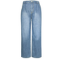 👖 Damska jeansy casualowe z efektem sprania