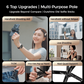 💫Wielofunkcyjny kijek do selfie 4 w 1 z obrotem o 360° i magnesem
