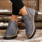 🔥Kobiety Round-Toe buty kostkowe z zamkiem błyskowym bocznym👢