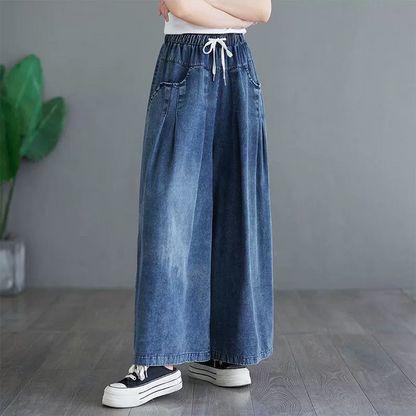 👖Spodnie jeansowe z szerokimi nogawkami w stylu vintage