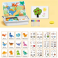 Puzzle magnetyczne Ubieranie twarzy Gra podróżna Dwustronna przedszkolna edukacyjna zabawka edukacyjna dla dzieci