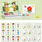 Puzzle magnetyczne Ubieranie twarzy Gra podróżna Dwustronna przedszkolna edukacyjna zabawka edukacyjna dla dzieci