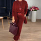 【S-5XL】💝Elegancki 3-częściowy zestaw zawierający długi kardigan, bluzkę i spodnie