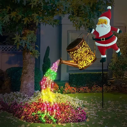 Wczaruj świąteczną atmosferę! 🎅 Lampa solarna Święty Mikołaj – magiczne światło wypełnia ogród świątecznym blaskiem. ✨