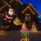 Wczaruj świąteczną atmosferę! 🎅 Lampa solarna Święty Mikołaj – magiczne światło wypełnia ogród świątecznym blaskiem. ✨