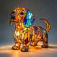 🐱🐶Lampa stołowa LED z rzeźbą szczeniaka w stylu colour blocking