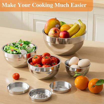 🥣Zestaw misek ze stali nierdzewnej – wszechstronne narzędzie kuchenne🧀🥕