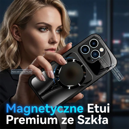 📱✨ Etui na telefon z hartowanego szkła z magnesem — odporne na wstrząsy, kompatybilne z MagSafe ✨