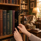 📚 Miniaturowa, retro lampka – podpórka do książek w kształcie latarni ulicznej – dekoracyjna i z ciepłym światłem ✨