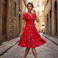🌸 Kwiatowa sukienka z dekoltem V – kobiecy fason na każdą okazję! 👗✨