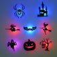 Samoprzylepne naklejki ścienne z motywem Halloween, świecące w ciemności