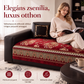 🛋️ Pokrowiec na kanapę w stylu vintage z kwiatowym wzorem 🌸 - miękki, przytulny i elegancki