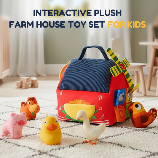 🏠 Interaktywny pluszowy zestaw do zabawy w farmę dla dzieci