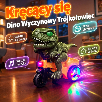 🦖 Elektryczny trójkołowiec dinozaur dla małych dzieci