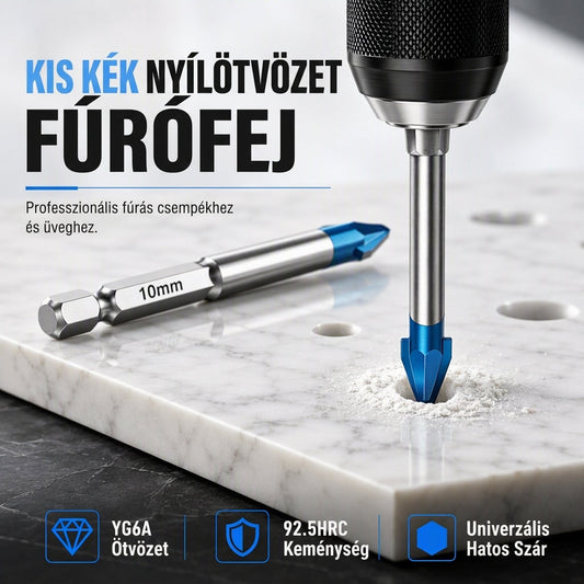 🔩 Wiertło ekscentryczne z węglików spiekanych z sześciokątnym trzpieniem do wiercenia w płytkach ceramicznych, szkle i betonie