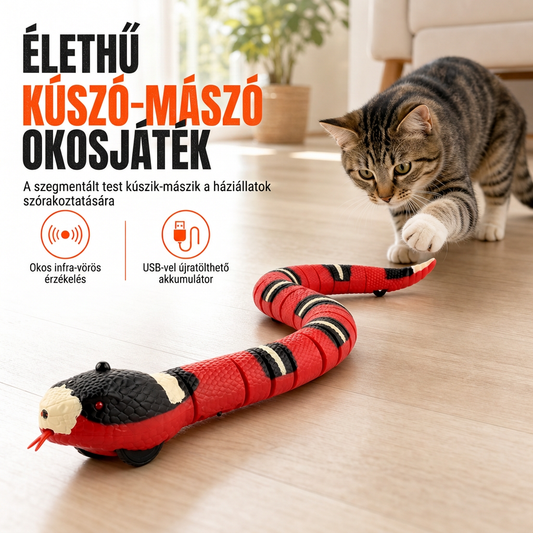 🐍 Elektryczna zabawka w kształcie węża wyposażona w inteligentny czujnik, z funkcją omijania przeszkód, wąż krait z taśmą, interaktywna zabawka dla dzieci