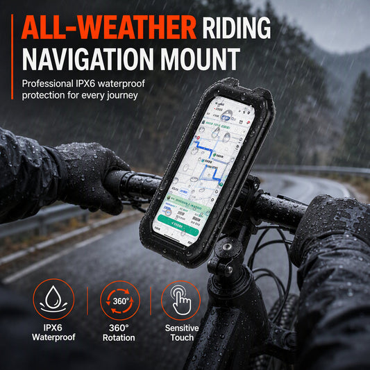 🚴 📱 Wodoodporny uchwyt na telefon do roweru – IPX6, obsługa ekranu dotykowego i obrót o 360° – bezpieczna nawigacja na kierownicy motocykla i roweru 🌧️