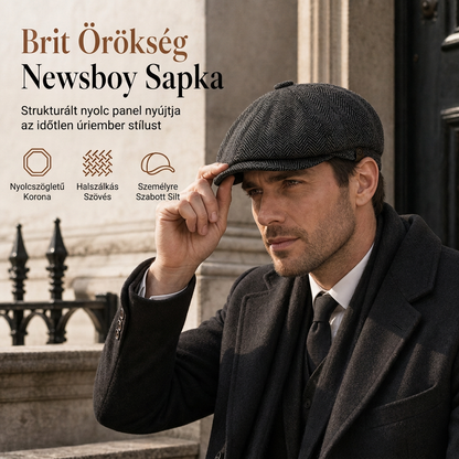 🎩 Ośmiokątna beretka w brytyjskim stylu – styl vintage, unisex, na co dzień ✨