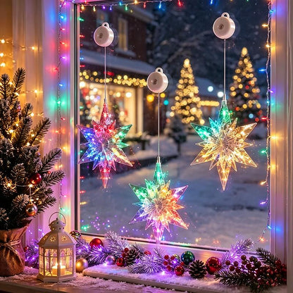 🥳WYPRZEDAŻ 2026 🎄✨Świąteczne lampki okienne typu „zrób to sam” z przyssawkami – bez wiercenia, bez śladów, zasilane bateryjnie i wielokrotnego użytku. Różnorodne świąteczne kształty, ciepły lub kolorowy blask! 🪟💚
